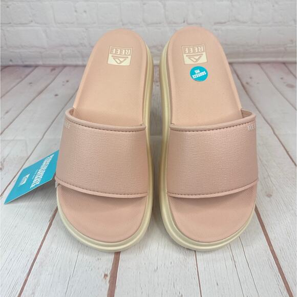 Reef Cushion Bondi Bay Cameo Rose Platform Slides Sandals Women’s Size 8 - Picture 6 of 10